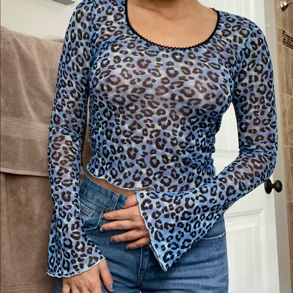 SOLD ❤️ Dollskill / Delias mesh leopard top - Picture 2 of 3